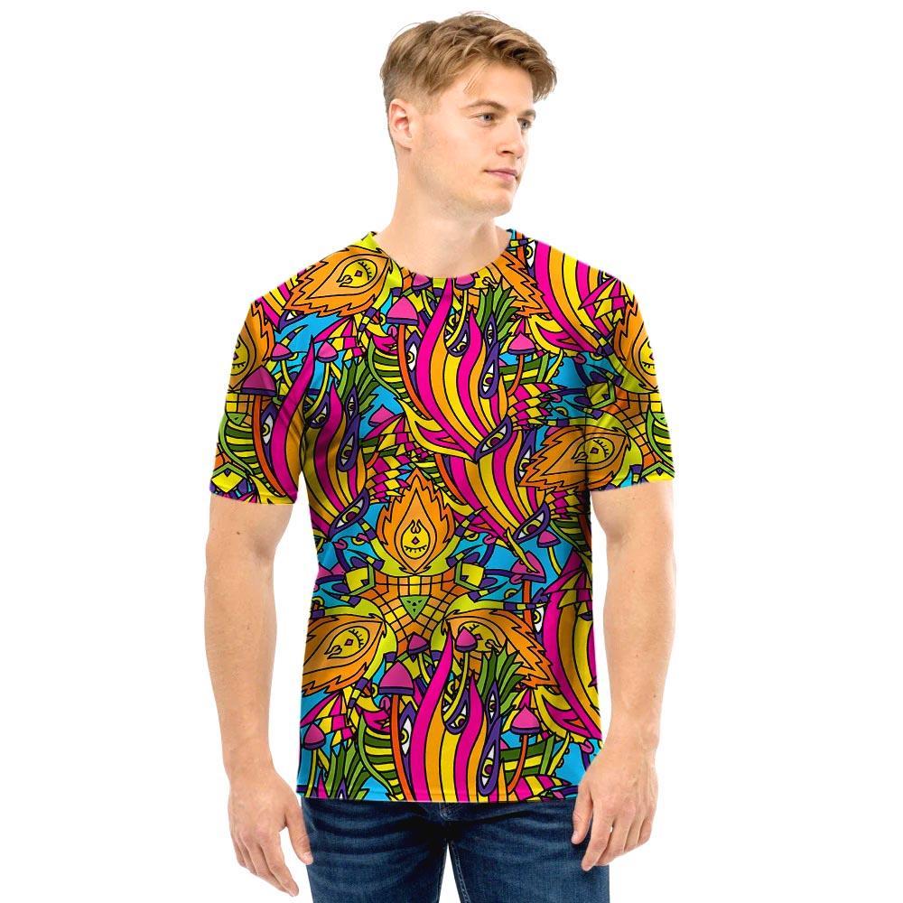 Trippy Hippie Flame Psychedelic Men T Shirt-grizzshop