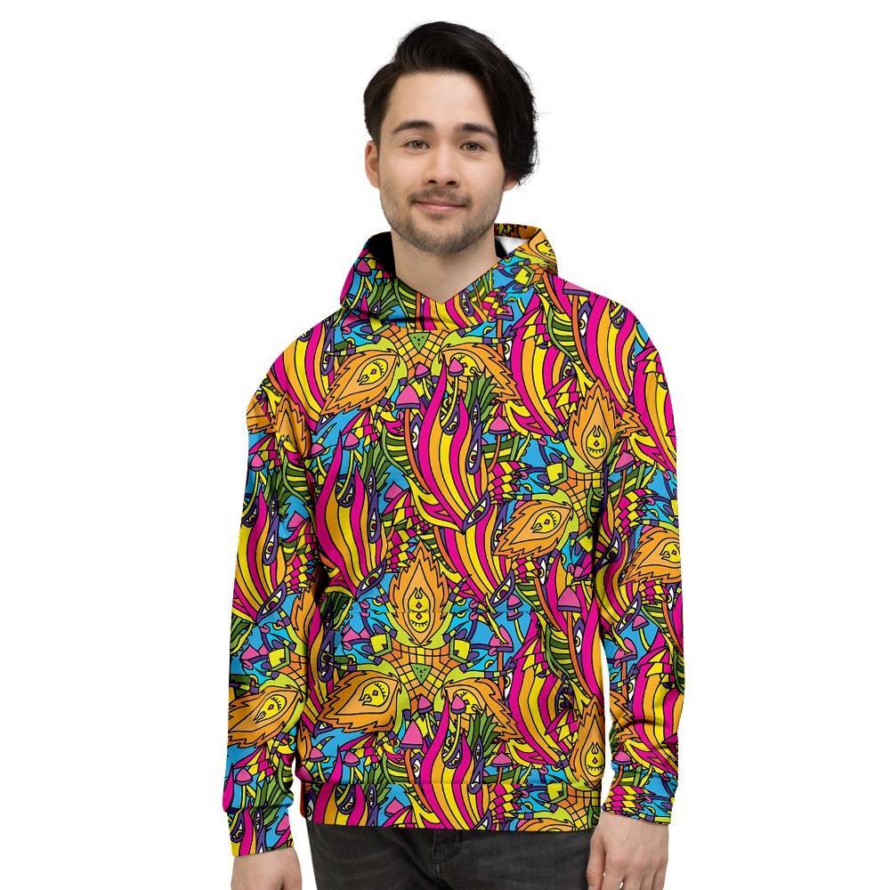 Trippy Hippie Flame Psychedelic Men's Hoodie-grizzshop