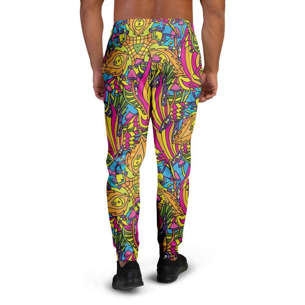 Trippy Hippie Flame Psychedelic Men's Joggers-grizzshop