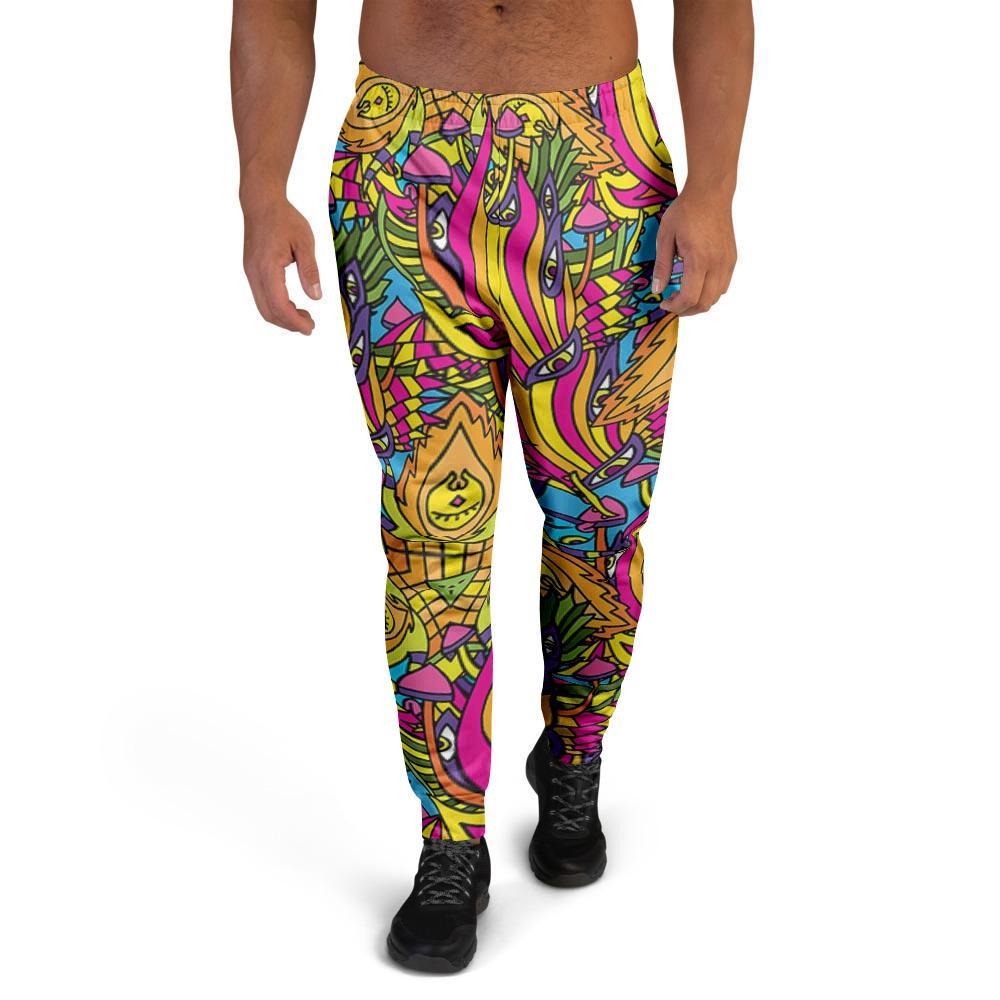 Trippy Hippie Flame Psychedelic Men's Joggers-grizzshop