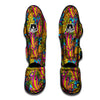 Trippy Hippie Flame Psychedelic Muay Thai Shin Guard-grizzshop