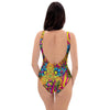 Trippy Hippie Flame Psychedelic One Piece Swimsuite-grizzshop