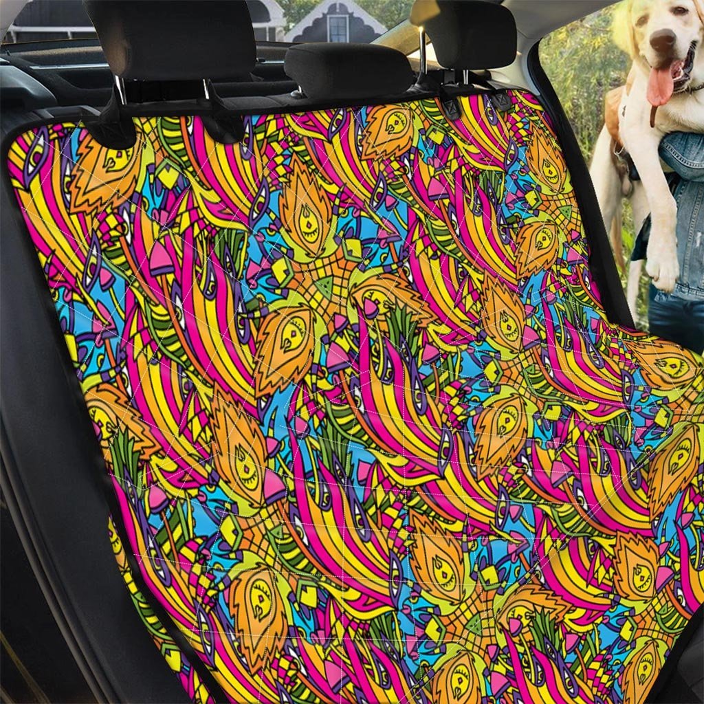 Trippy Hippie Flame Psychedelic Pet Car Seat Cover-grizzshop