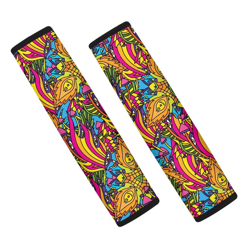 Trippy Hippie Flame Psychedelic Seat Belt Cover-grizzshop