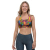 Trippy Hippie Flame Psychedelic Sports Bra-grizzshop