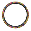 Trippy Hippie Flame Psychedelic Steering Wheel Cover-grizzshop