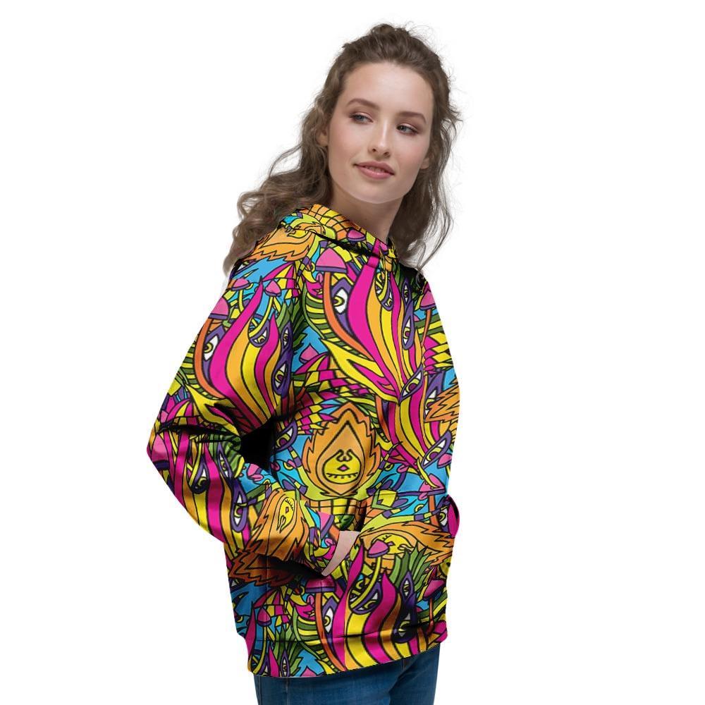 Trippy Hippie Flame Psychedelic Women's Hoodie-grizzshop