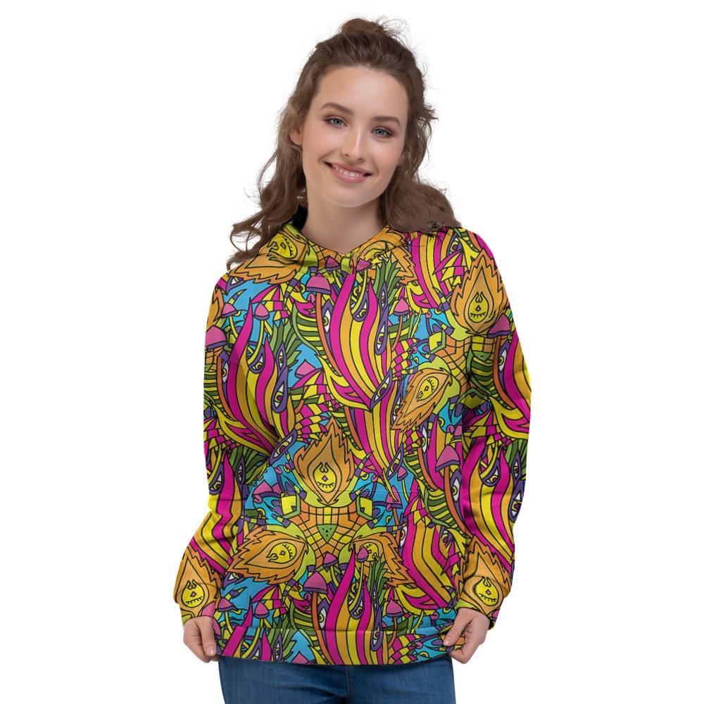 Trippy Hippie Flame Psychedelic Women's Hoodie-grizzshop