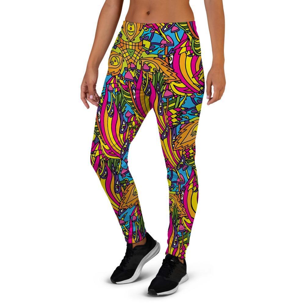 Trippy Hippie Flame Psychedelic Women's Joggers-grizzshop