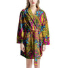 Trippy Hippie Flame Psychedelic Women's Robe-grizzshop