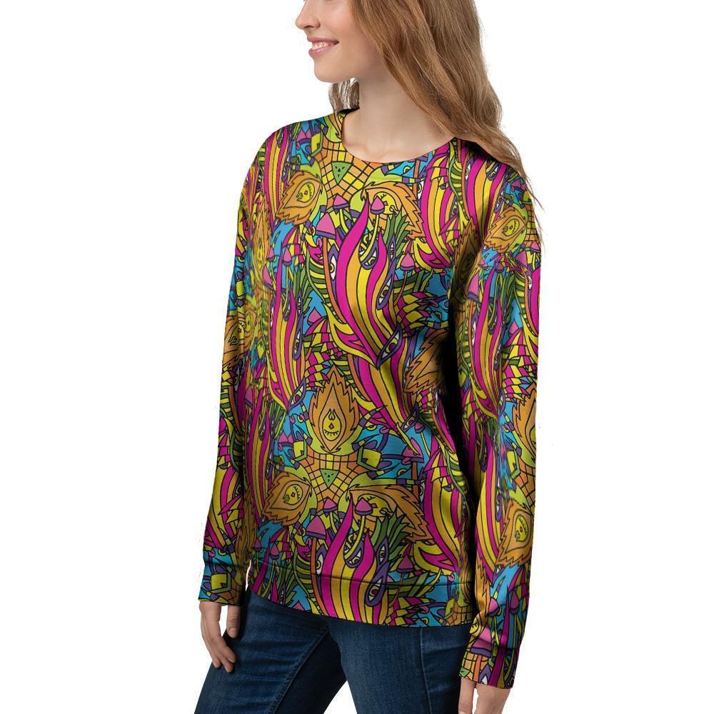 Trippy Hippie Flame Psychedelic Women's Sweatshirt-grizzshop