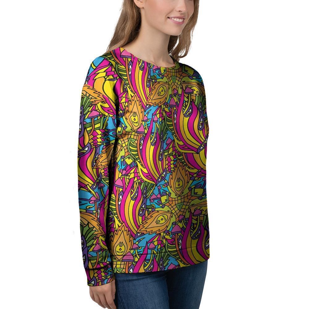 Trippy Hippie Flame Psychedelic Women's Sweatshirt-grizzshop