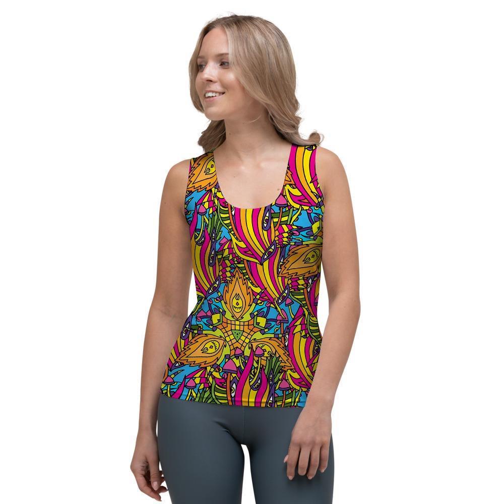 Trippy Hippie Flame Psychedelic Women's Tank Top-grizzshop
