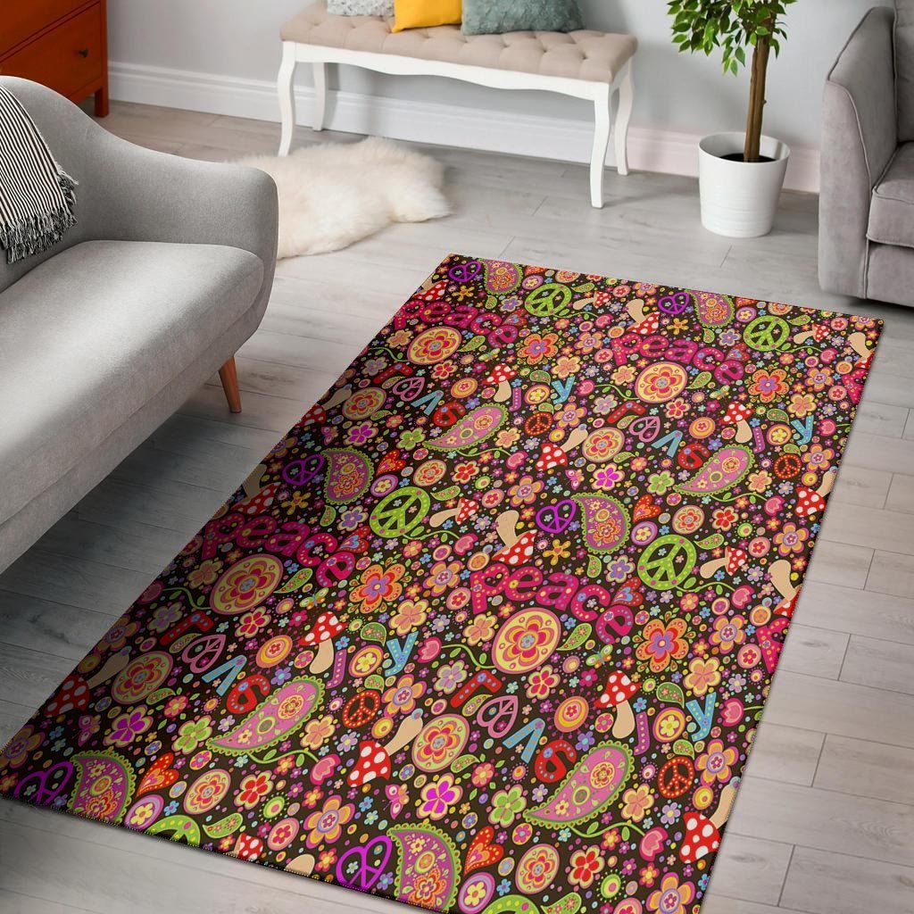 Trippy Hippie Floor Mat-grizzshop