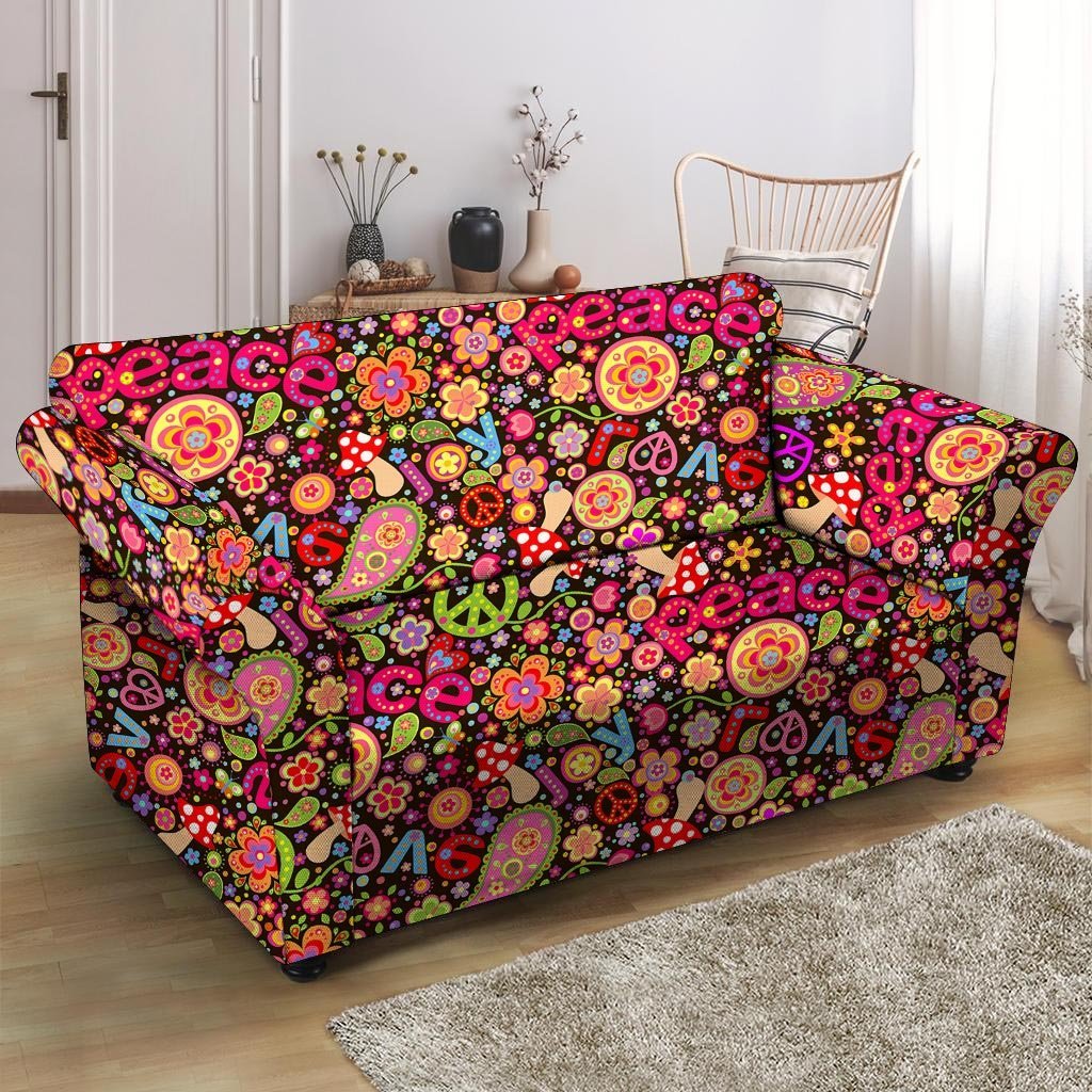 Trippy Hippie Loveseat Cover-grizzshop