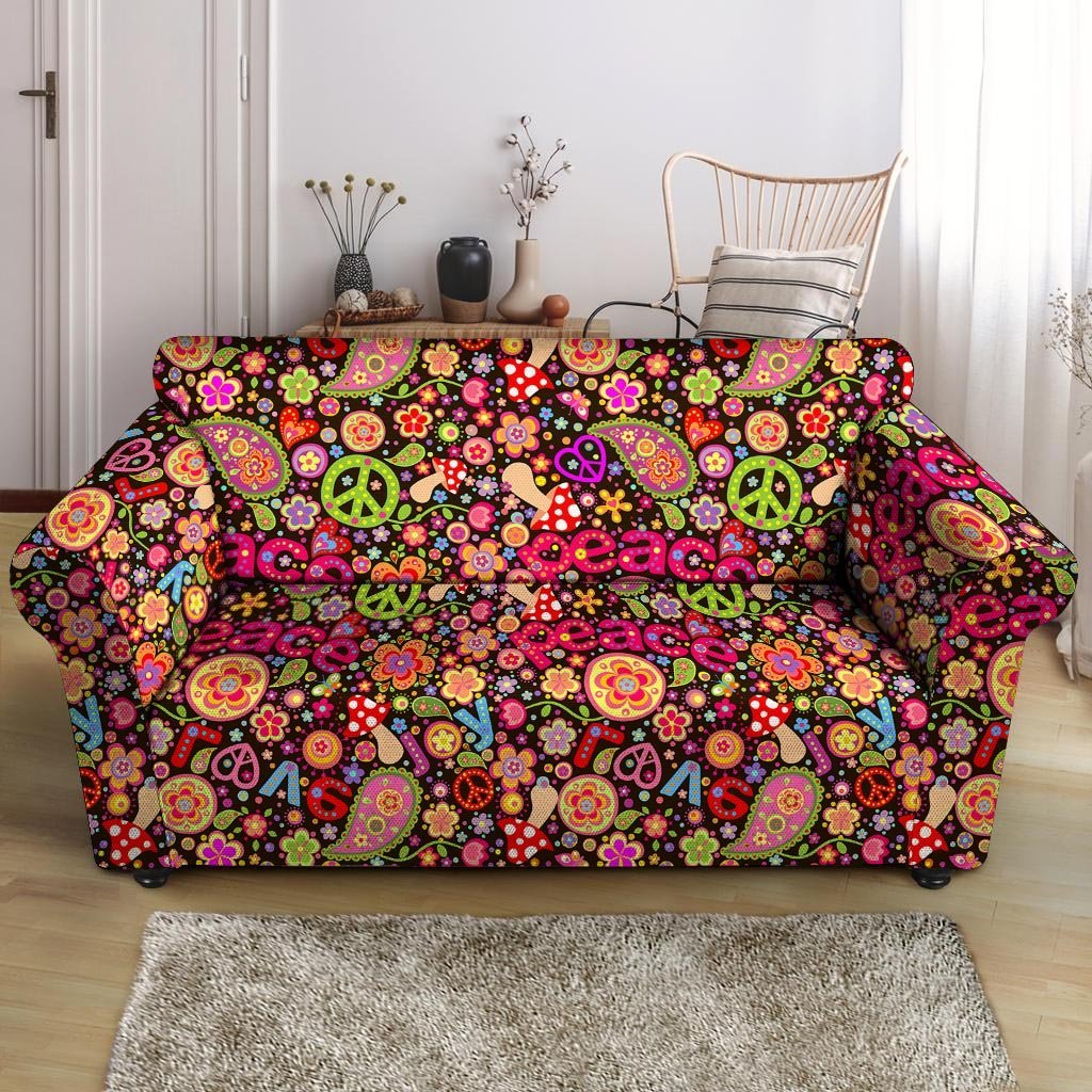 Trippy Hippie Loveseat Cover-grizzshop