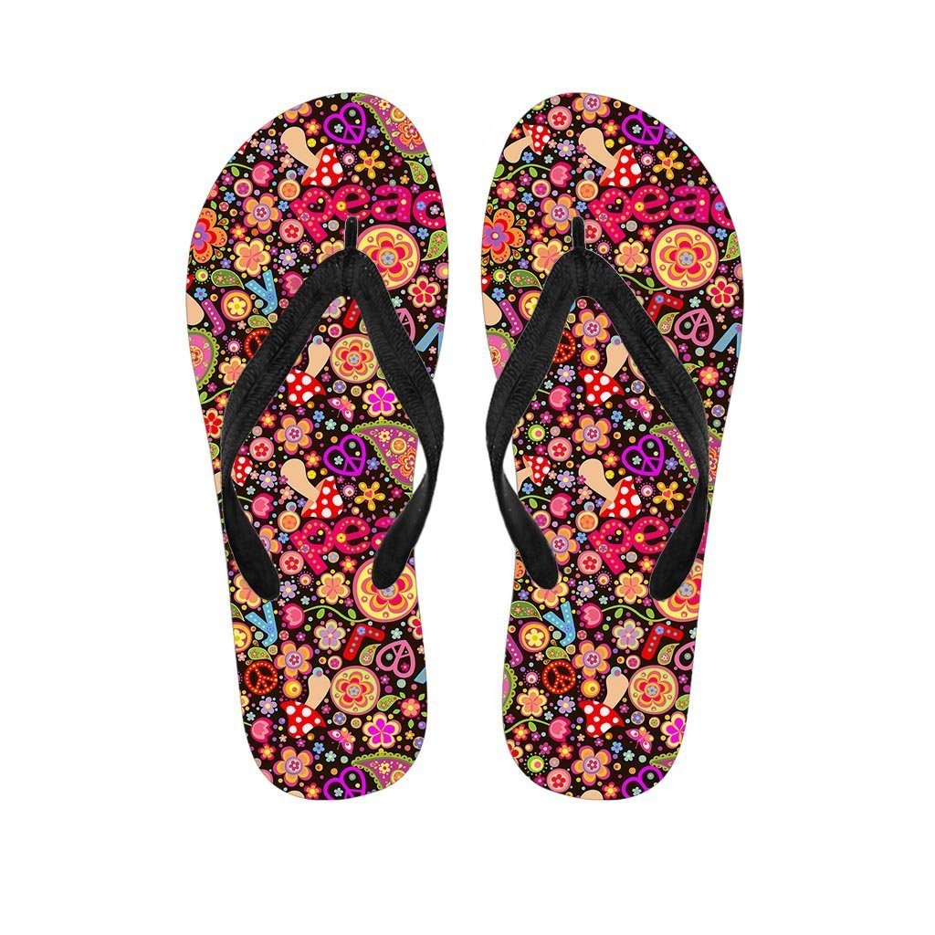 Trippy Hippie Men's Flip Flops-grizzshop