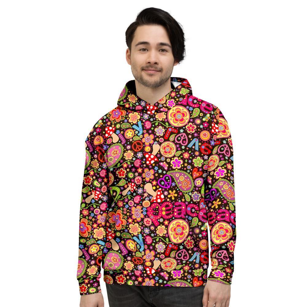Trippy Hippie Men's Hoodie-grizzshop
