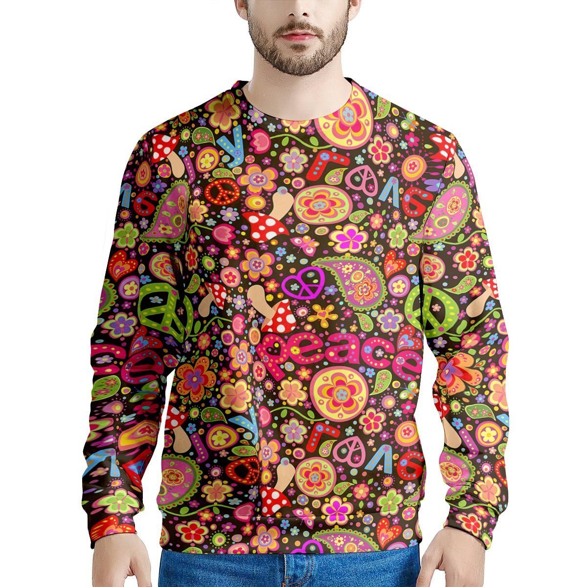 Trippy Hippie Men's Sweatshirt-grizzshop