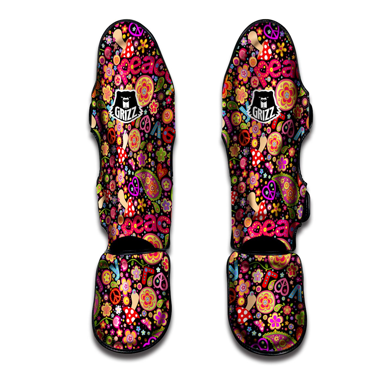 Trippy Hippie Muay Thai Shin Guard-grizzshop