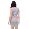 Trippy Holographic Bodycon Dress-grizzshop