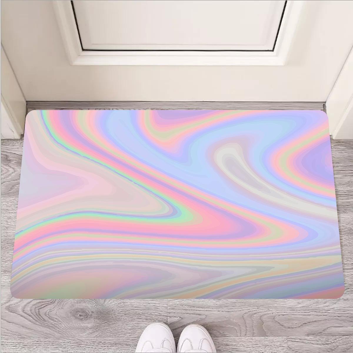 Trippy Holographic Door Mat-grizzshop