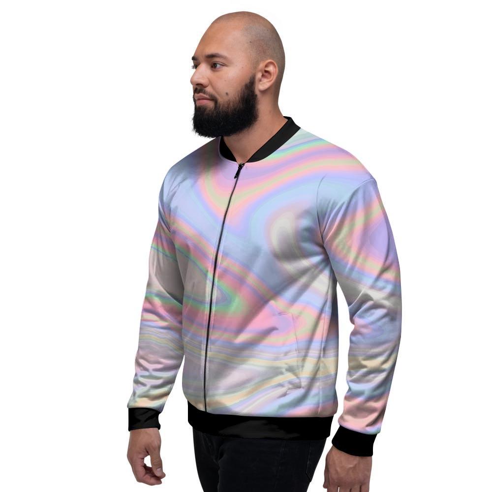 Trippy Holographic Men's Bomber Jacket-grizzshop