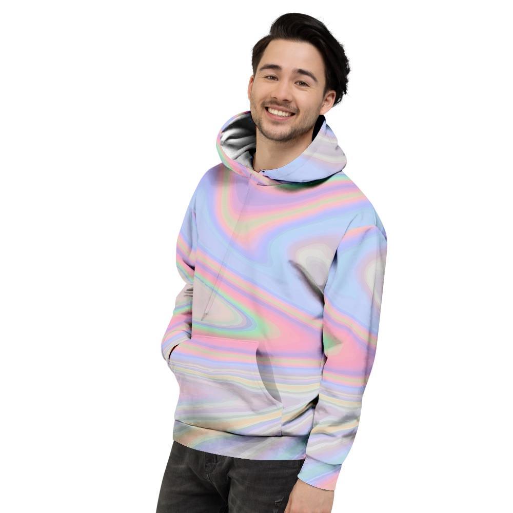 Trippy Holographic Men's Hoodie-grizzshop