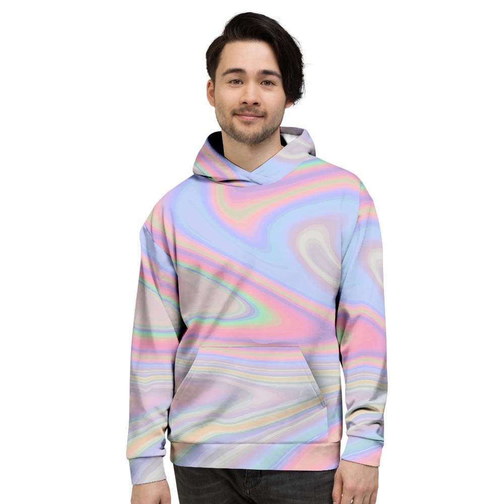 Trippy Holographic Men's Hoodie-grizzshop