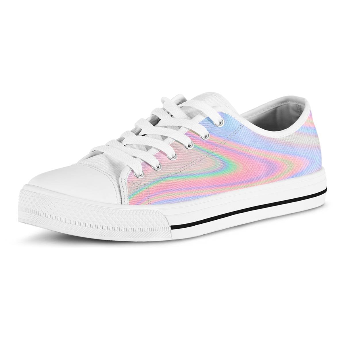 Trippy Holographic Men's Low Top Shoes-grizzshop