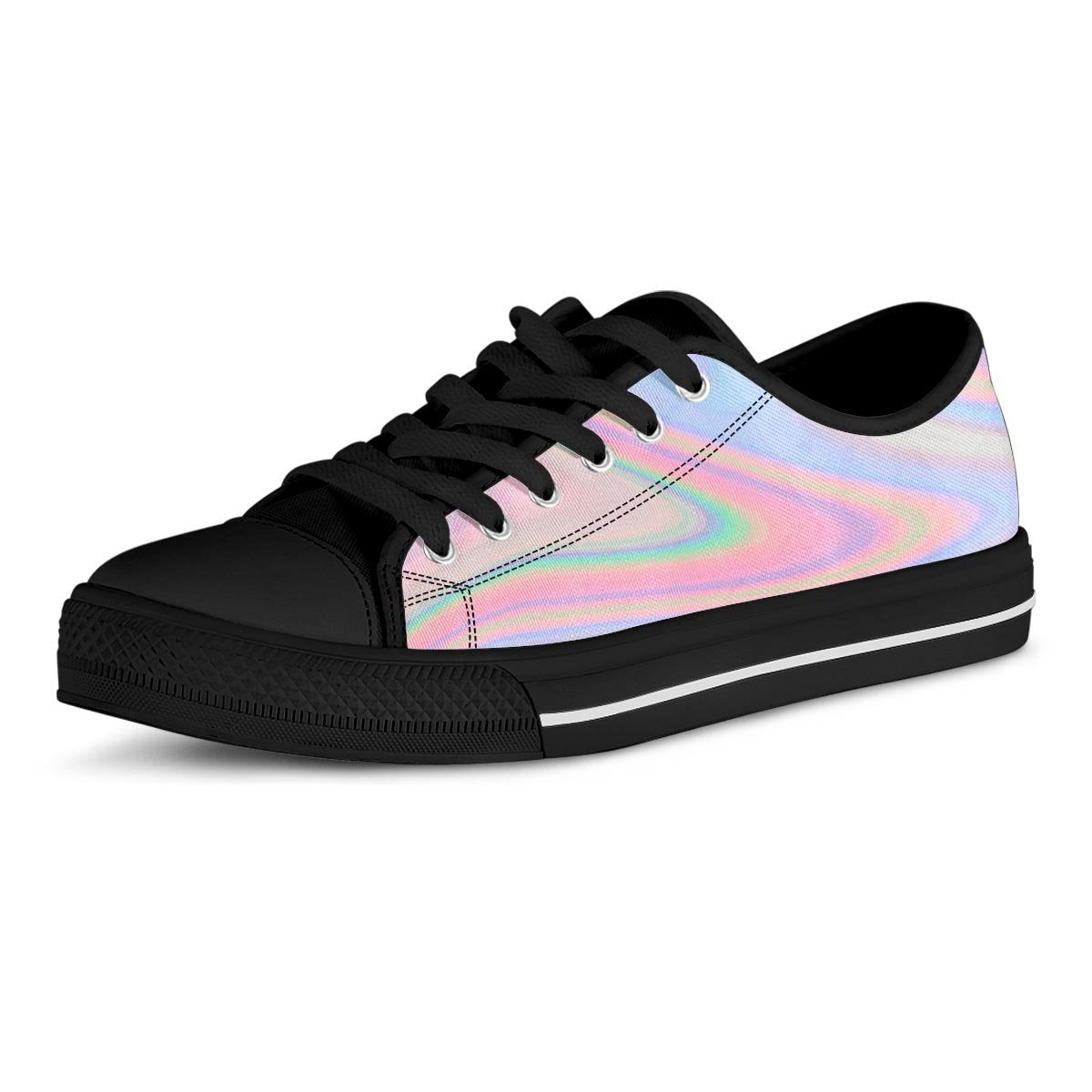 Trippy Holographic Men's Low Top Shoes-grizzshop
