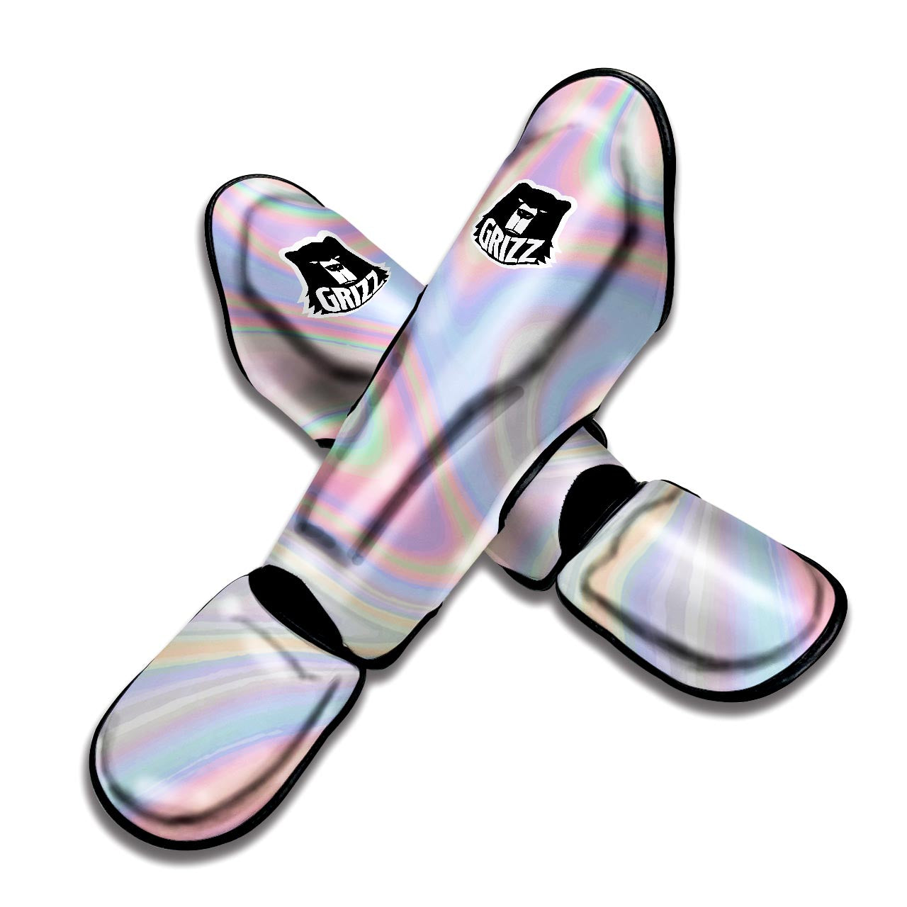 Trippy Holographic Muay Thai Shin Guard-grizzshop