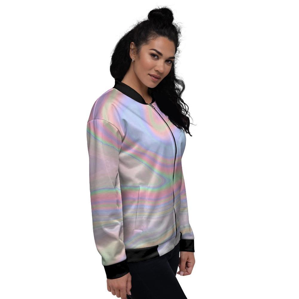 Trippy Holographic Women's Bomber Jacket-grizzshop