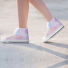 Trippy Holographic Women's High Top Shoes-grizzshop