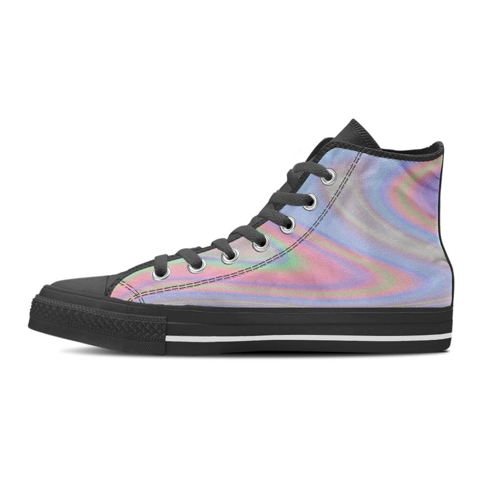 Trippy Holographic Women's High Top Shoes-grizzshop