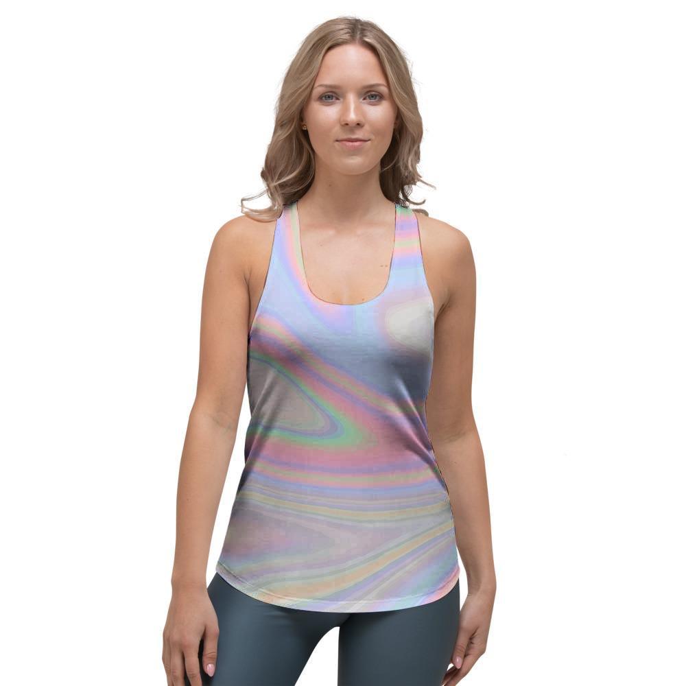 Trippy Holographic Women's Racerback Tank Top-grizzshop