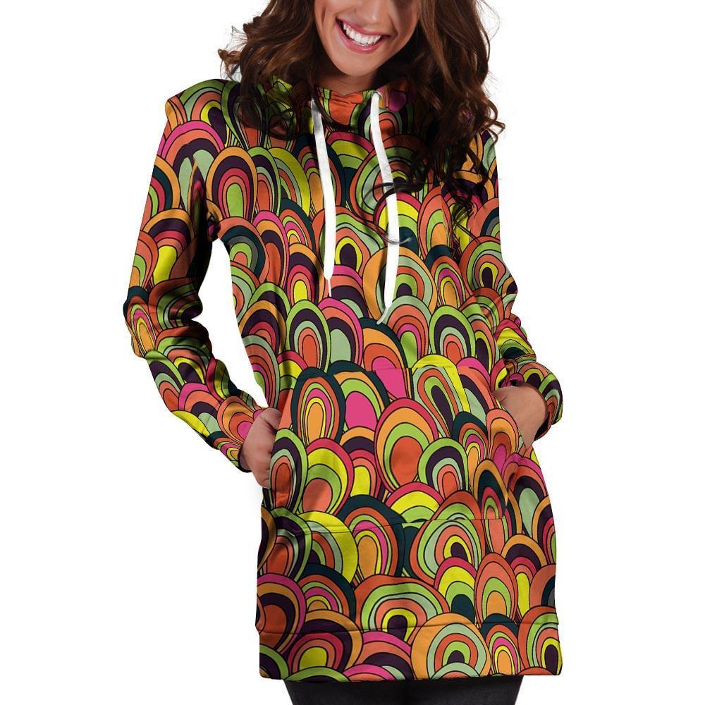 Trippy Hoodie Dress-grizzshop