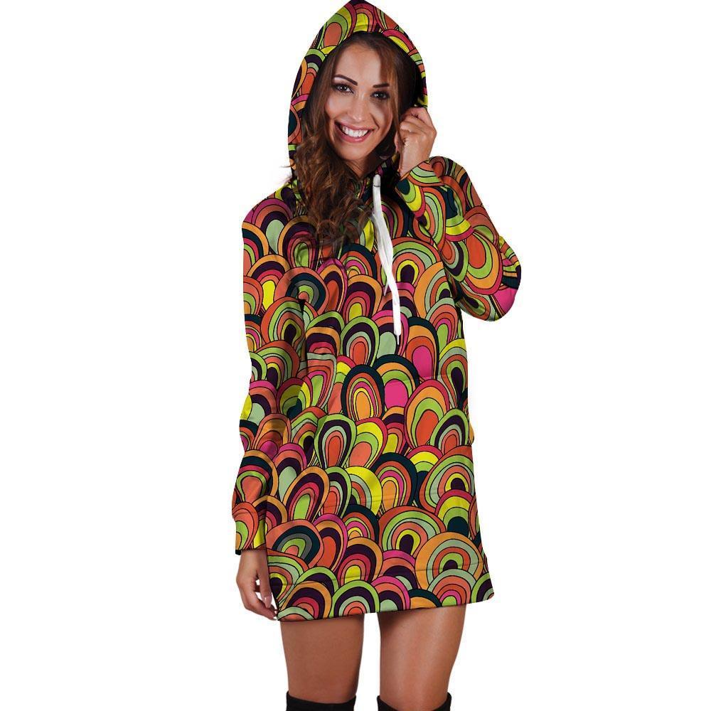 Trippy Hoodie Dress-grizzshop