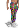 Trippy Liquid Holographic Print Men's Leggings-grizzshop