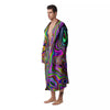 Trippy Liquid Holographic Print Men's Robe-grizzshop