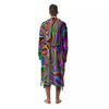 Trippy Liquid Holographic Print Men's Robe-grizzshop