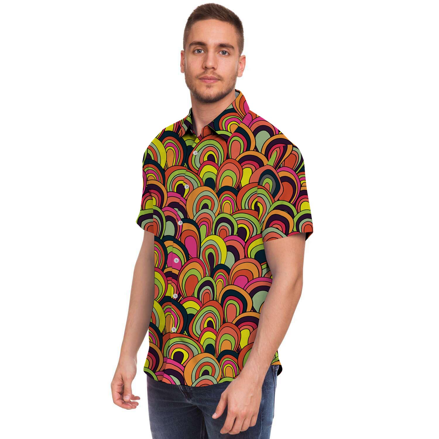 Trippy Men's Short Sleeve Shirt-grizzshop