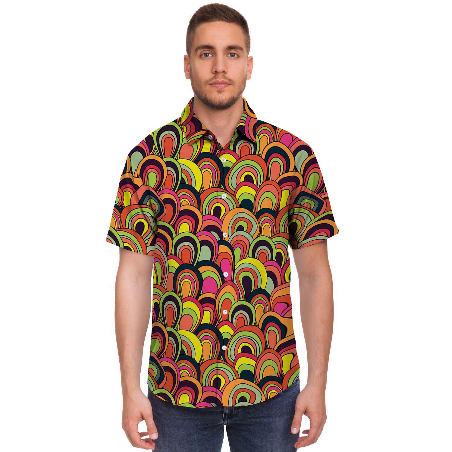 Trippy Men's Short Sleeve Shirt-grizzshop