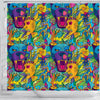 Trippy Pattern Print Bathroom Shower Curtain-grizzshop