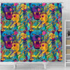 Trippy Pattern Print Bathroom Shower Curtain-grizzshop