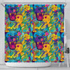 Trippy Pattern Print Bathroom Shower Curtain-grizzshop