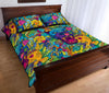 Trippy Pattern Print Bed Set Quilt-grizzshop