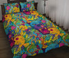 Trippy Pattern Print Bed Set Quilt-grizzshop