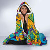 Trippy Pattern Print Hooded Blanket-grizzshop