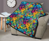 Trippy Pattern Print Quilt-grizzshop